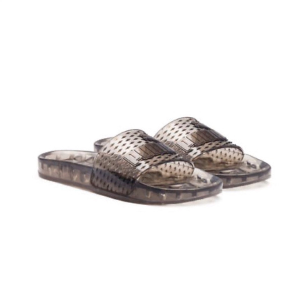 Puma x Fenty Jelly Slides in Puma Black by Rihana